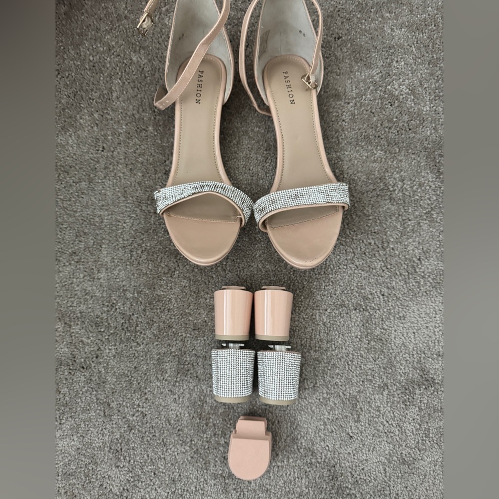 Pashion Footwear Rhinestone Heels
